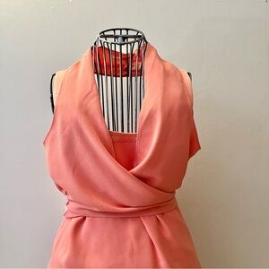 Tory Burch Salmon Pink Halter Wrap Dress